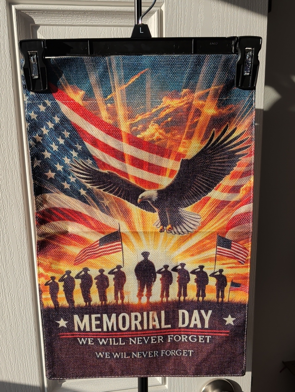 Memorial Day Wall Flag Decor Patriotic Eagle Design